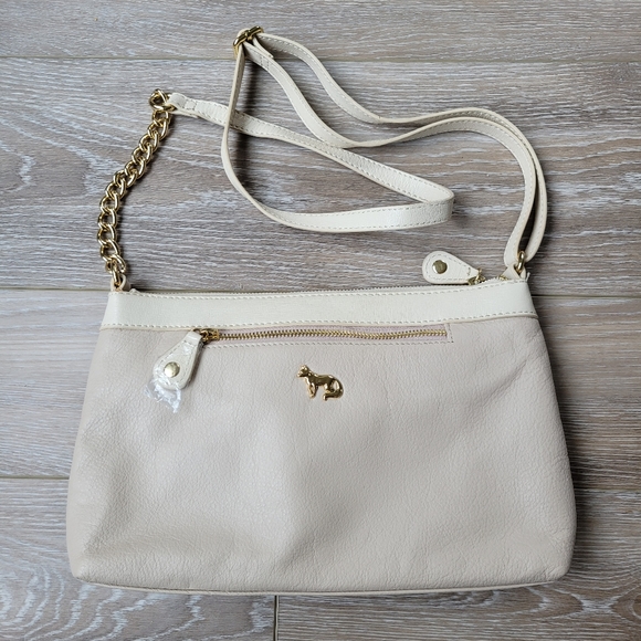 NWOT Emma Fox Genuine Leather Crossbody Purse/Shoulder Bag Zebra/Floral Pattern - Picture 2 of 6